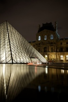 The Lourve at night.